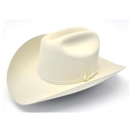 Mensusa Products Larry Mahan Hats-6X Real Silver Belly Beaver Felt Cowboy Hat