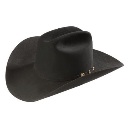 Mensusa Products Stetson cowboy hat-Stetson Hats-100x El Presidente w. 10K Gold Three-Piece Buckle