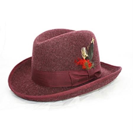 Mensusa Products Men's Burgandy Godfather Hat