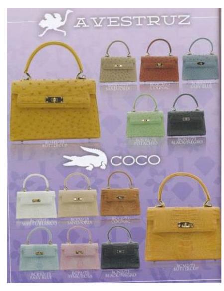 Mensusa Products White Diamonds Women's Exotic Satchel Genuine Ostrich/Caiman Handbag Purses Yellow,Beige,Brown & Blue