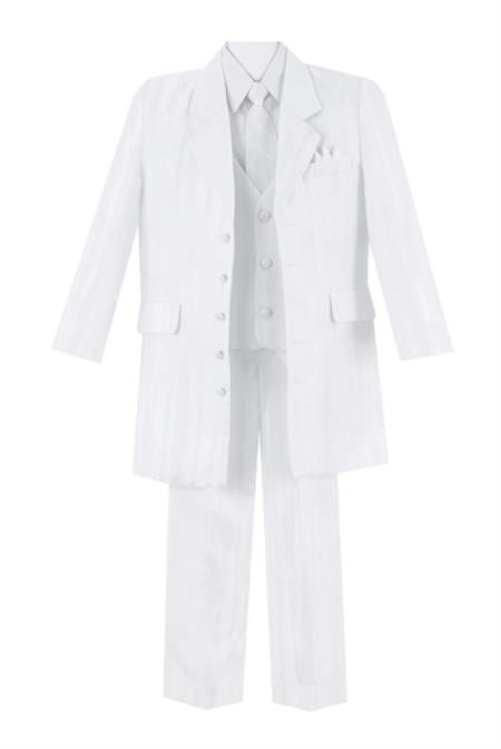 Mensusa Products Boys Pinstripe Suit Ivory