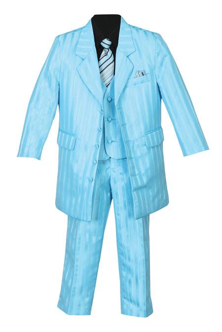 Mensusa Products Boys Pinstripe Suit Jade