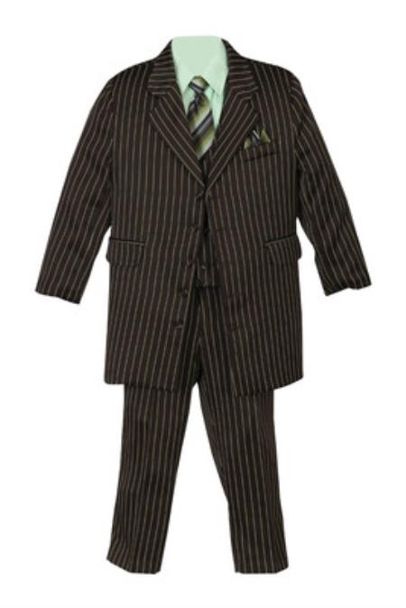 Mensusa Products Boys Pinstripe Suit Lime