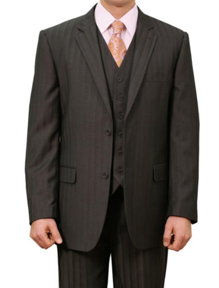 Mensusa Products Men's 2 Button Front Closure Notch Lapel Suit