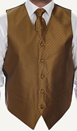Mensusa Products Men's Fourpiece Vest Set Rust