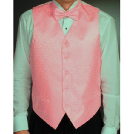 Mensusa Products Men's Pink Fourpiece Vest Set