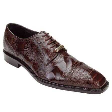 Mensusa Products Belvedere Mens Brown Genuine Ostrich