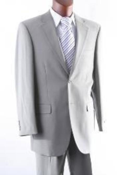 Mensusa Products Mens 2 Button 1 Wool Suit W Single Pleat Pants greenish color with some hint of Gray