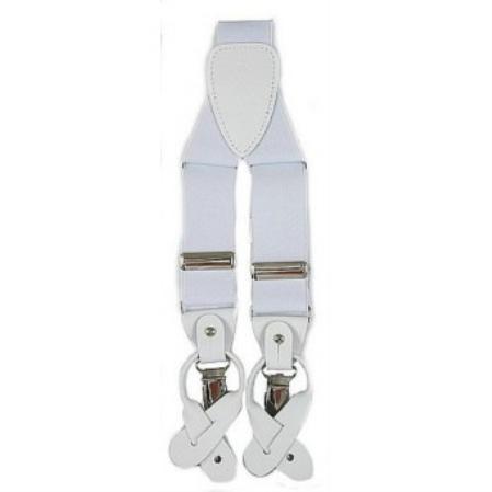 Mensusa Products Mens White Suspender 19