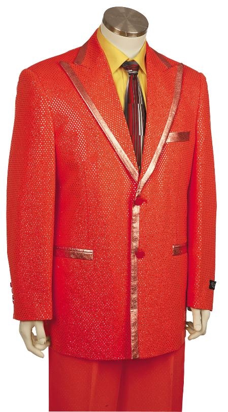 Mensusa Products Mens Fashionable Zoot Suit Red
