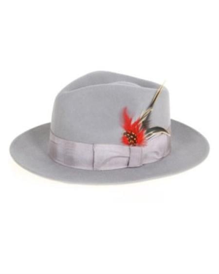Gray Fedora Hat
