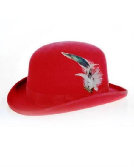 Mensusa Products Men's Red Derby Hat