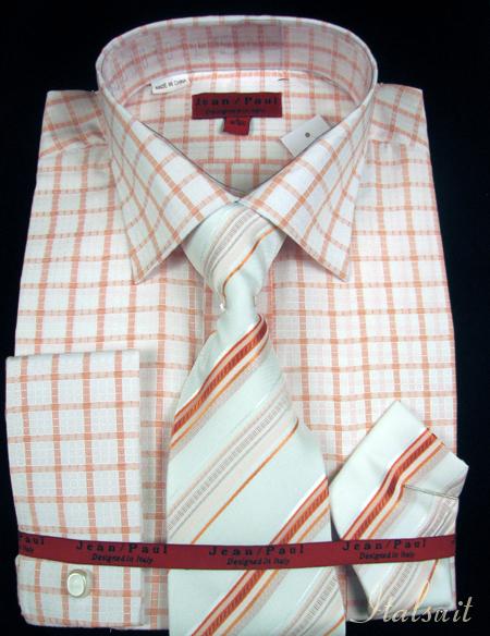 Mensusa Products Shirt Tie and Hankie Set Rust