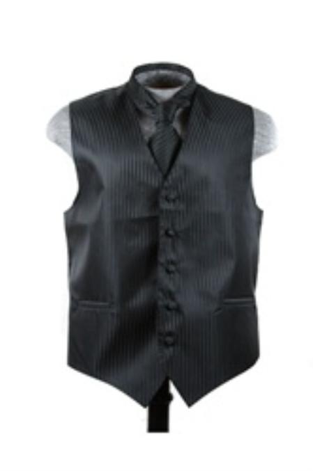 Mensusa Products Vest Tie Set Black