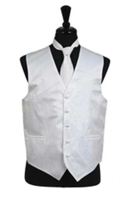 Mensusa Products Vest Tie Set White
