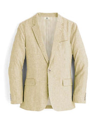 Alberto Nardoni Brand Sand Linen Blazer For Men