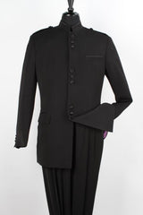Apollo King Men's 2 Piece Nehru Style Suit - Mandarin Collars