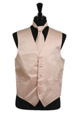 Dress Tuxedo Wedding Vest ~ Waistcoat ~ Waist coat Tie Set Beige Buy 10 of same color Tie For $25 Each - Men's Neck Ties - Mens Dress Tie - Trendy Mens Ties