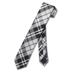 Skinny Black Gray White Men'S 2.5 Neck Tie -Men'S Neck Ties - Mens Dress Tie - Trendy Mens Ties