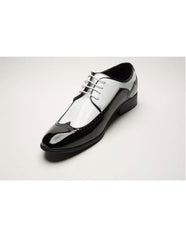 Men'S Two Toned Black/White Wingtip Fashion Dress Oxford Shoes Perfect For Men