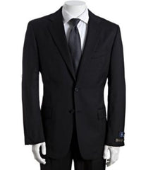 Men's Black  2-Button Suit With Single Pleated Pants