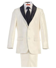 Boys Kids Sizes Tuxedo Suit Perfect for toddler Suit wedding attire outfits White With Adjustable Tie