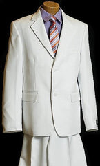 Boy's White 2 Button Kids Sizes Designer Suit Perfect for toddler Suit wedding attire outfits