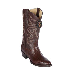 Los Altos Men's Brown Teju Lizard Round Toe Boots