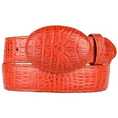 Caiman Belly (Imitation) Cognac Western Style Belt