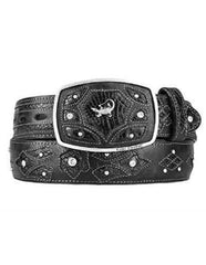 Original Caiman Belly Skin Fashion Western Belt Black