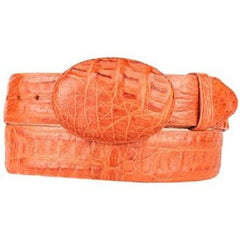 Original Caiman Hornback Skin Western Style Belt Cognac