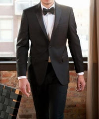 Calvin Klein Tuxedo Super 130'S Luxury Wool Slim Fit Black