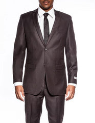 Extra Slim Fit Suit Mens Chocolate Dark Brown Extra Slim Fit Wedding Prom Skinny Suit