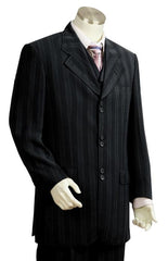 Men'S 3 Piece Fashion Zoot Suit - Pimp Suit - Zuit Suit Black