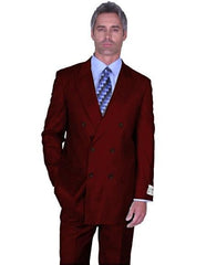 Men'S Burgundy 3 PieceModern Fit Suits Burgundy Suit