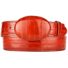 Original Eel Skin Western Style Belt Cognac