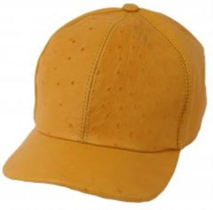 Genuine Ostrich World Best Alligator ~ Gator Skin Exotic Skin Baseball Cap Mantequilla