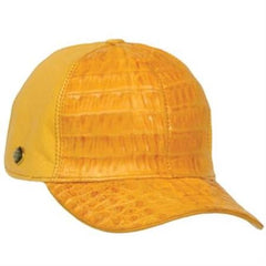 Mantequilla exotic unique Bright colored skin baseball cap ~ Genuine ostrich & World Best Alligator skin leather