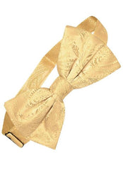 Men's Polyester Gold Paisley Pattern Tuxedo Bowtie