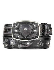 Fashion Western Belt Burnished Gray Original Eel Skin