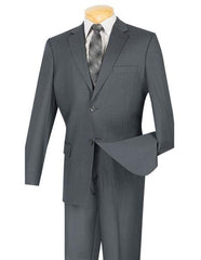 Men'S Gray Mini Stripe ~ Pinstripe 2 Button Suit