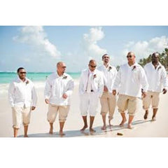 Groom and Groomsmen White Wedding Attire For Man