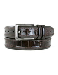 Mezlan Belts Men's Genuine Black Cinturon De Cocodrilo