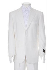 Charming Ivory Men'S Two Button Tuxedo