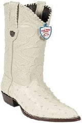 Wild West J-Toe Cream ~ Ivory ~ Off White Caiman ~ World Best Alligator ~ Gator Skin Tail Cowboy Boots