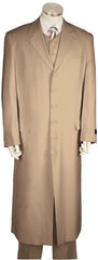 Men's Fashionable Zoot Suit Khaki Taupe Beige Sand Tan Color Maxi Super Long Style