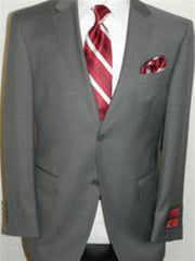 Mantoni Suit - Signature Menswear Wool Fabric SuitsOutlet - Brand Gray Suit - High End Suits - High Quality Suits