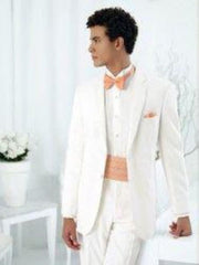 Big and Tall Tuxedo Modern Essentials 2-Button Notch Wedding / Prom Formalwear Ivory Tuxedo of Big and Tall or Extra Long Tuxedo