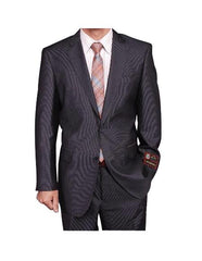 Men'S Gray Micro-Stripe ~ Pinstripe 2-Button Discounted Cheap Priced Business Suits Clearance Sale For Men 2 Piece Suits - Two Piece Business Suits Suit