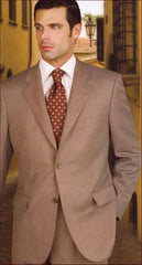 Authentic Real With Tags Cheap Priced Business Suits Clearance Sale 2 Pleats Tan ~ Beige - High End Suits - High Quality Suits